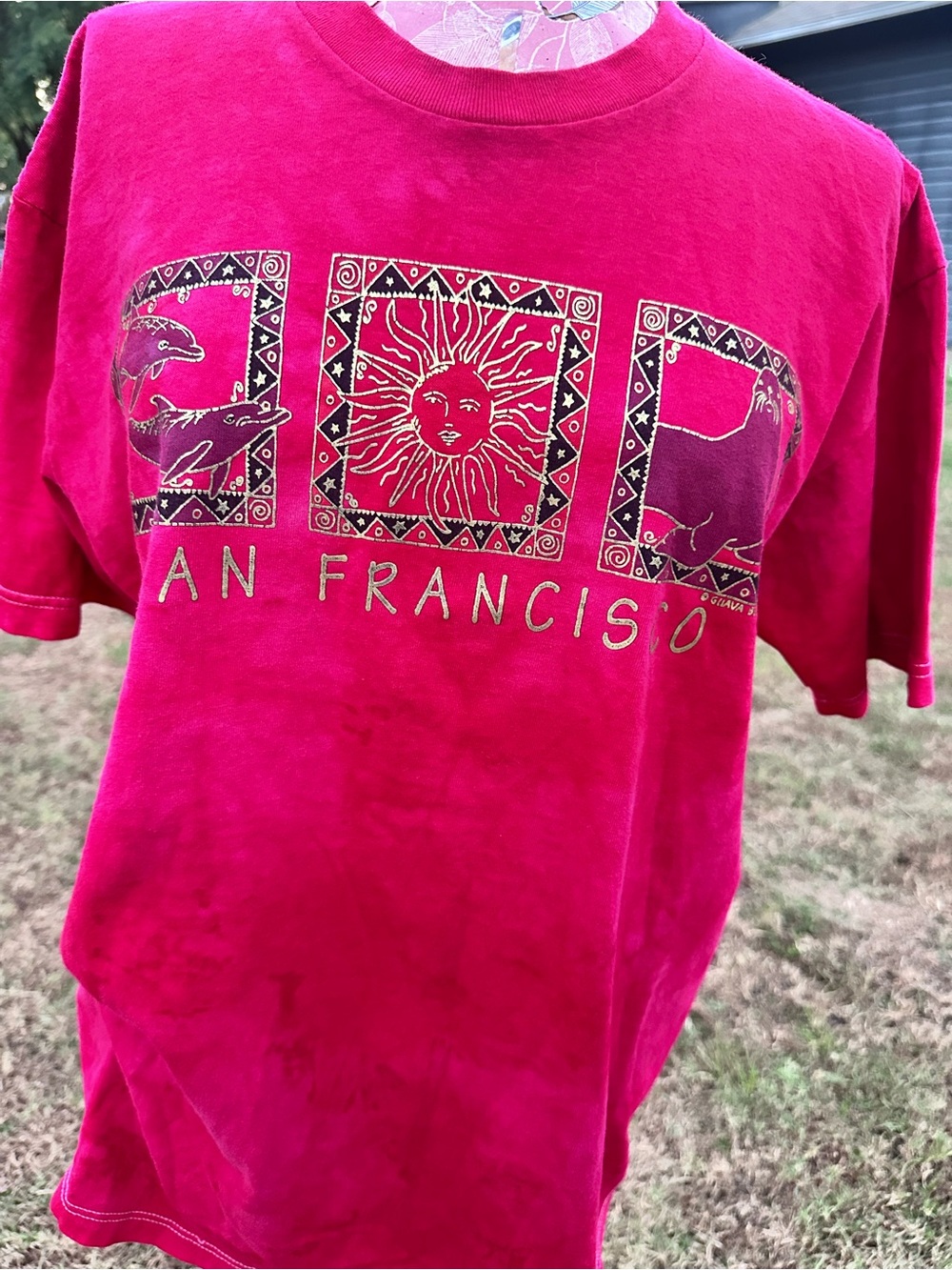Vintage 1990s San Francisco Sun Dolphin Whale Graphic T-Shirt – Size Large